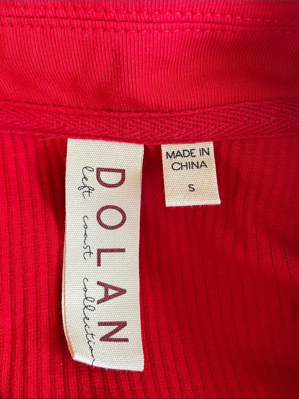 Dolan Left Coast Collection Ribbed V-Neck Collared Top - Picture 4 of 5